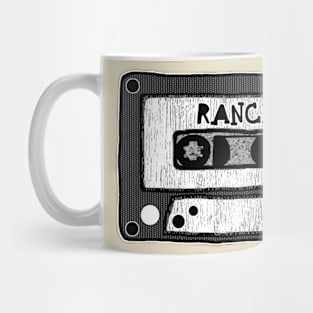 rancid cassette black and white Mug